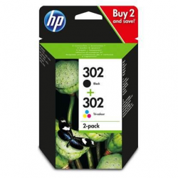 HP No302 BLACK-COLOR 2PACK X4D37AE.
